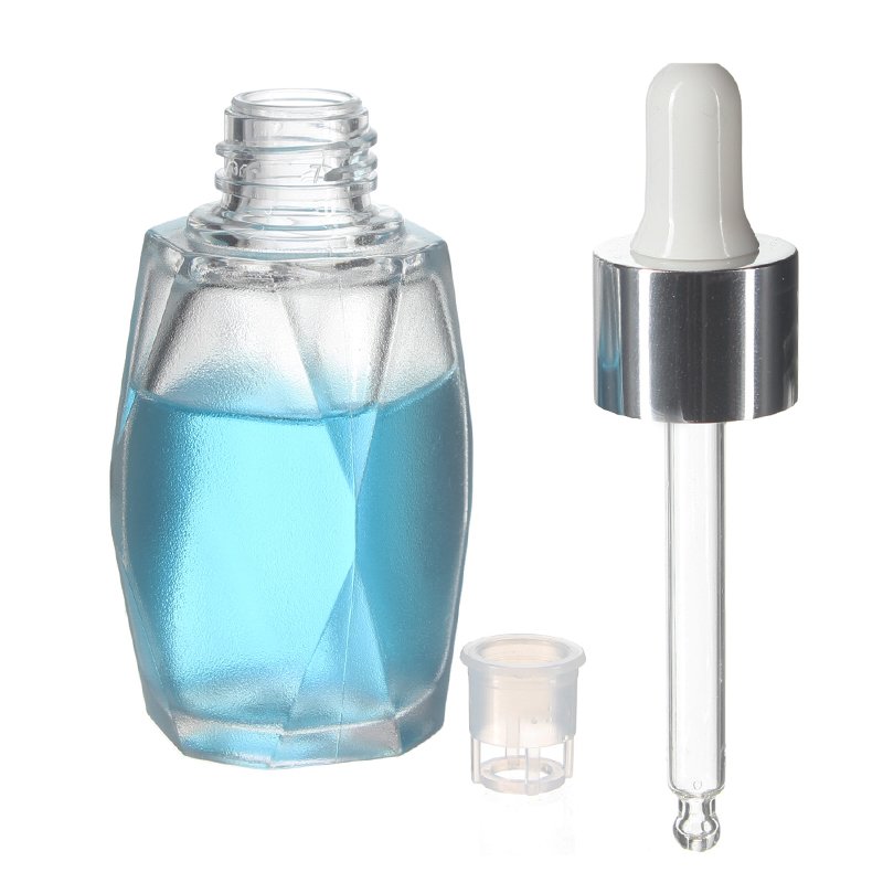 45ml Clear Extra Thick Polygonal PETG Plastic Dropper Bottle with 20/410 Neck - Image 3