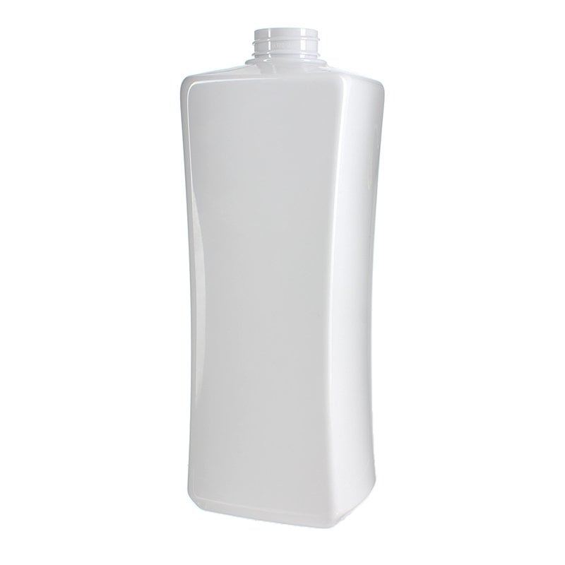 1000ml White Square PET Plastic Bottle with 32/410 Neck