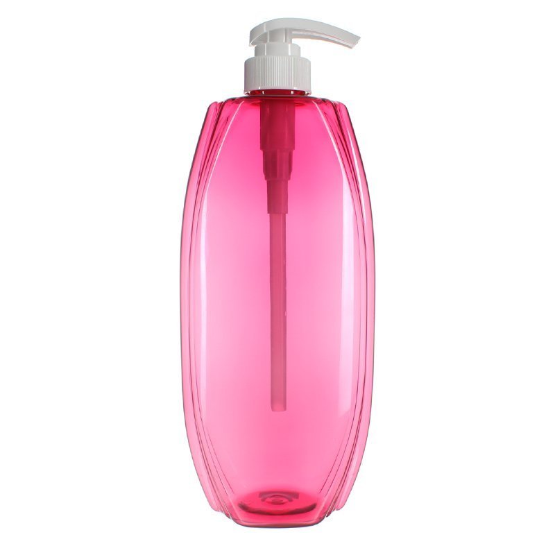 1000ml Clear Red Oval PET Plastic Bottle with 32/410 Neck - Image 3