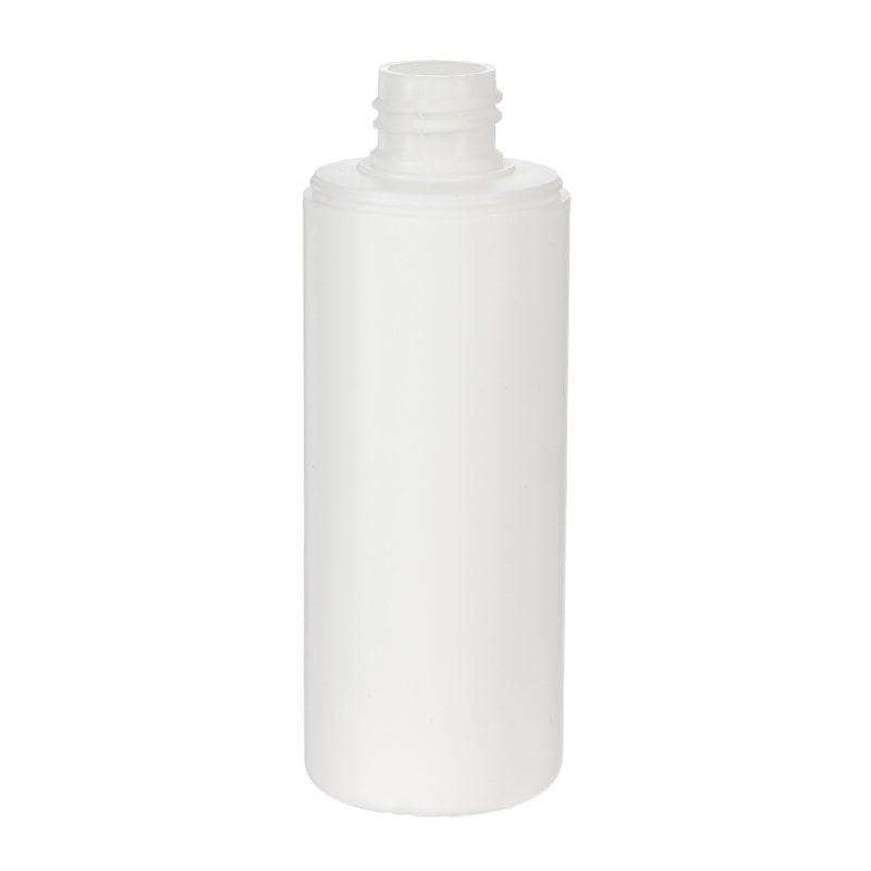 100ml White Cylinder HDPE Plastic Bottle with 20/410 Neck