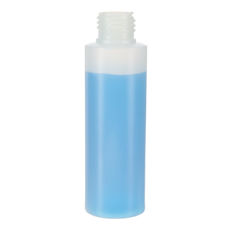 100ml Nature Color Cylinder HDPE Plastic Bottle with 20/410 Neck