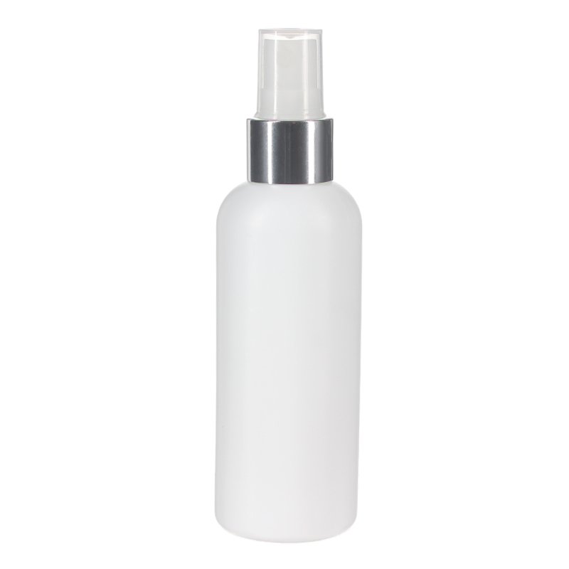 100ml White HDPE Plastic Boston Round Bottle with 20/410 Neck - Image 2