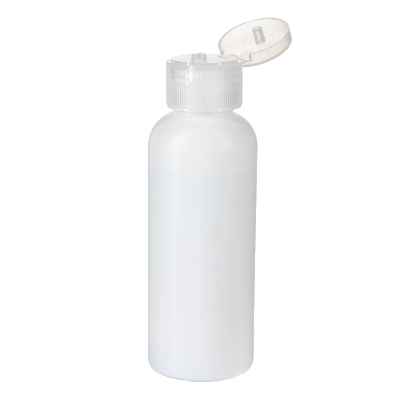 100ml White HDPE Plastic Boston Round Bottle with 24/410 Neck - Image 4