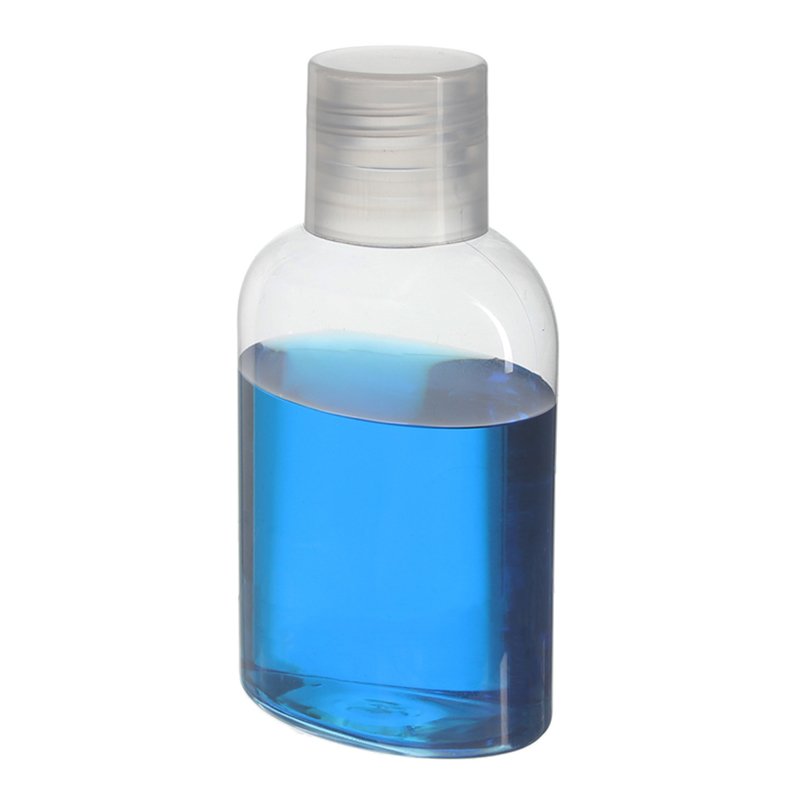100ml Clear Oval PET Plastic Bottle with 24/415 Neck - Image 3