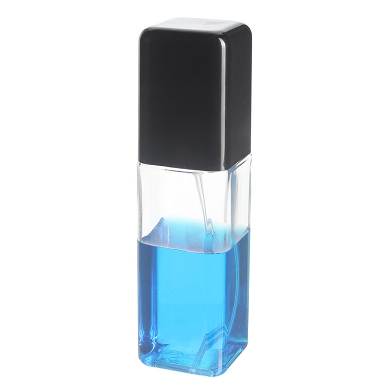 100ml Clear Square PET Plastic Bottle with 24/410 Neck