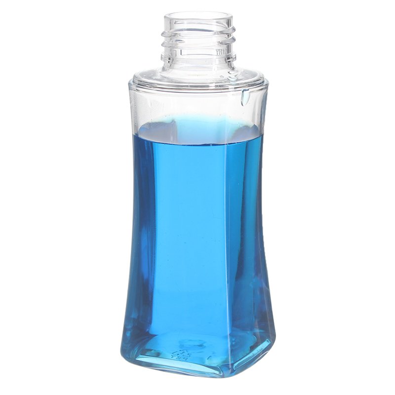 100ml Clear Square PET Plastic Bottle with 24/410 Neck - Image 3