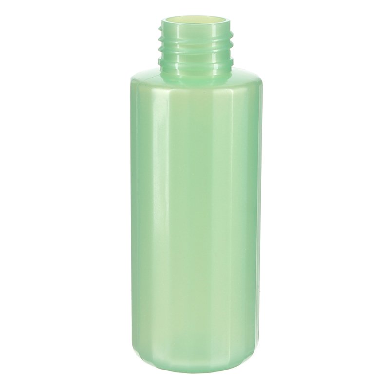 100ml Green PET Plastic Cylindrical Round Bottle with 24/410 Neck - Image 3