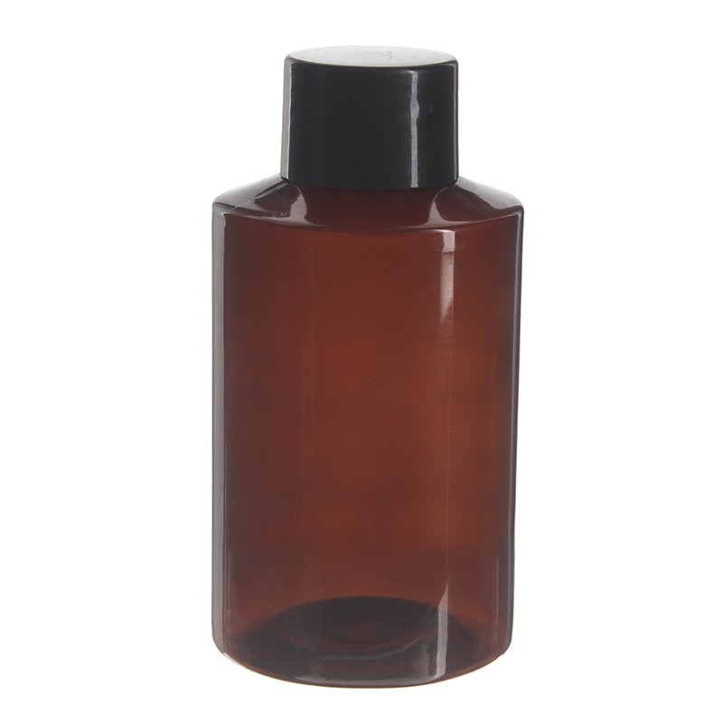 100ml Amber PET Plastic Modern Round Bottle with 24/410 Neck - Image 4
