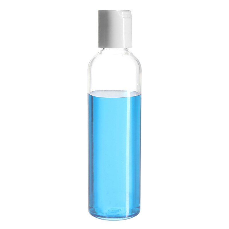 100ml Clear PET Plastic Cosmo Round Bottle with 20/410 Neck - Image 2