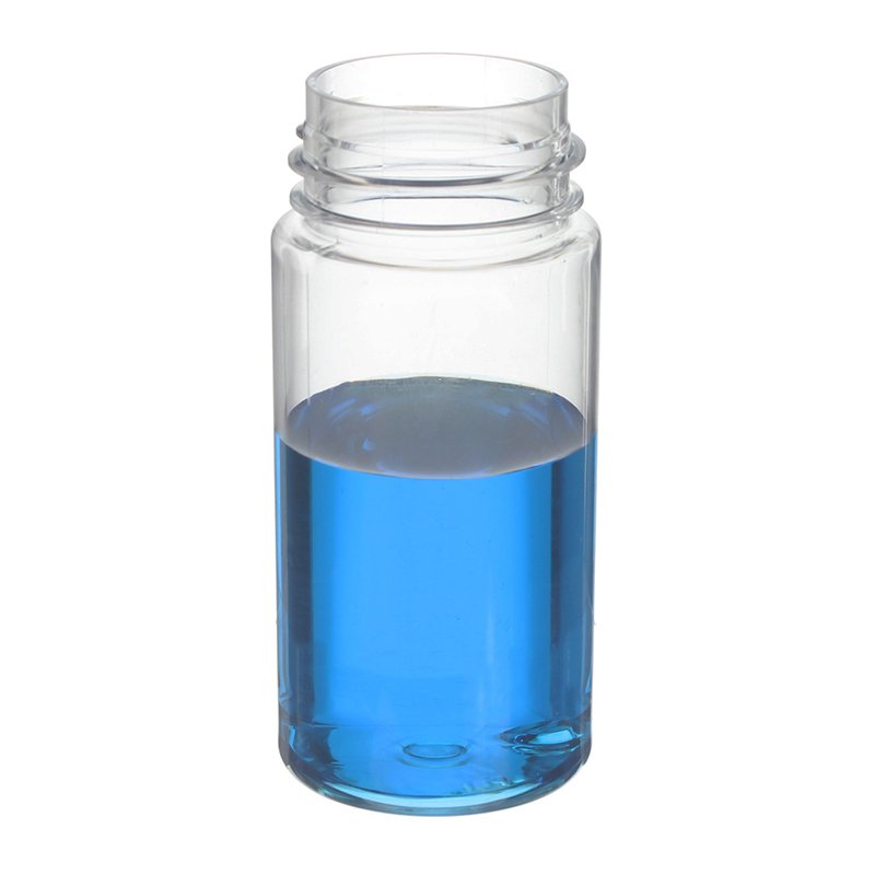 100ml Foaming Bottle with Brush Pump, PET, Clear, Cylinder Round, 42mm - empty bottle