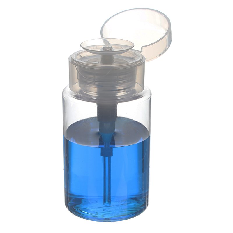 100ml Clear PETG Plastic Cylinder Polish Remover Bottle with 33/410 Neck - Image 2