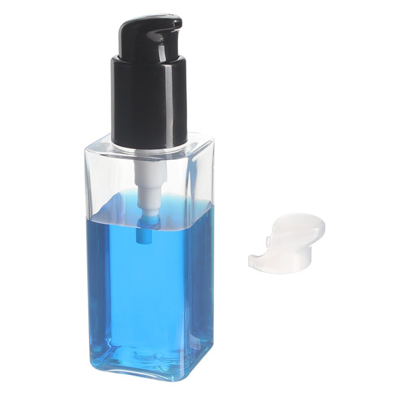 120ml/4oz Clear Square PET Plastic Bottle with 24/410 Neck - Image 2