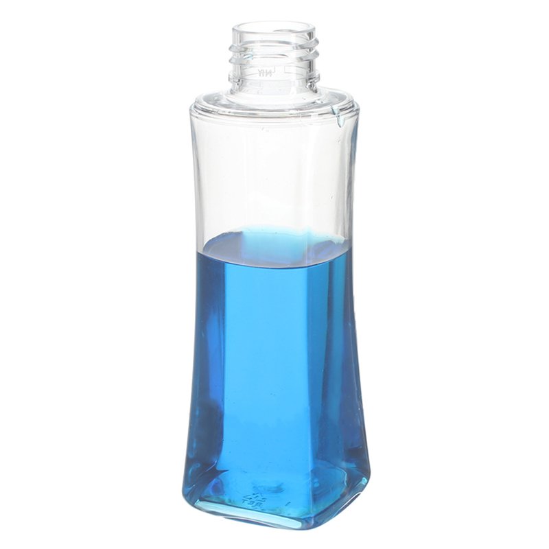120ml/4oz Clear Square PET Plastic Bottle with 24/410 Neck - Image 3