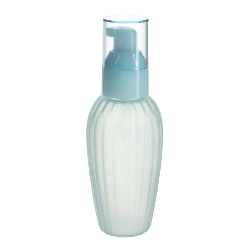 125ml Clear Blue PET Plastic Round Bottle with 24/410 Neck