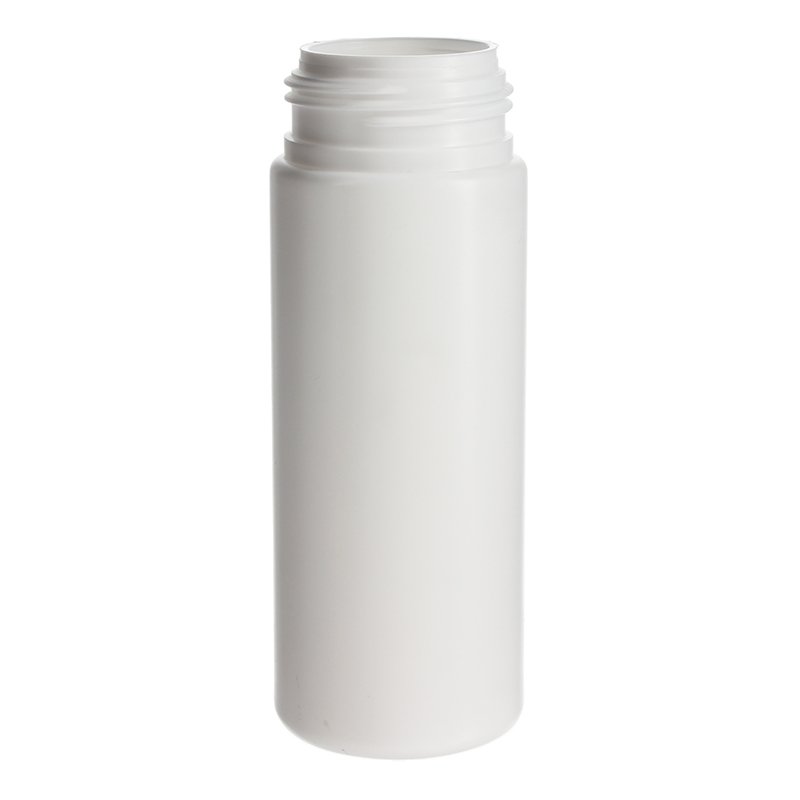 Travel Size Mousse Bottle, 150ml, HDPE, White, Cyliner Round, 43mm - bottle only