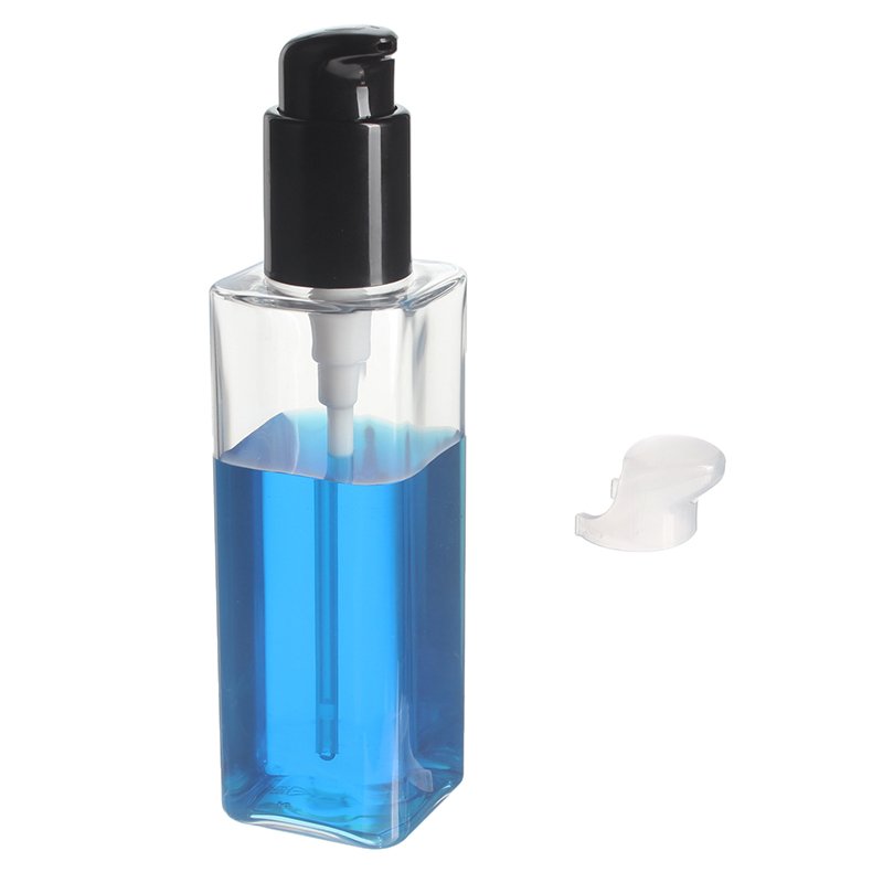 150ml/5oz Clear Square PET Plastic Bottle with 24/410 Neck - Image 2