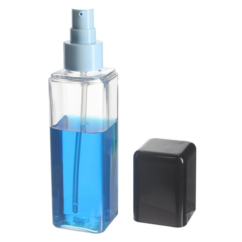 150ml/5oz Clear Square PET Plastic Bottle with 24/410 Neck - Image 2