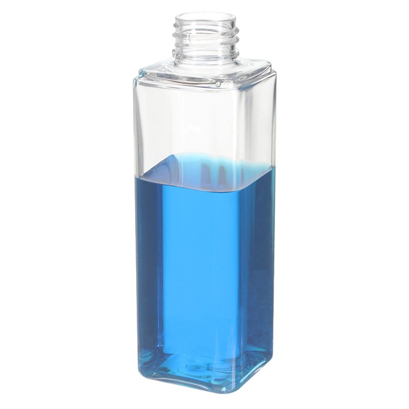 150ml/5oz Clear Square PET Plastic Bottle with 24/410 Neck - Image 3