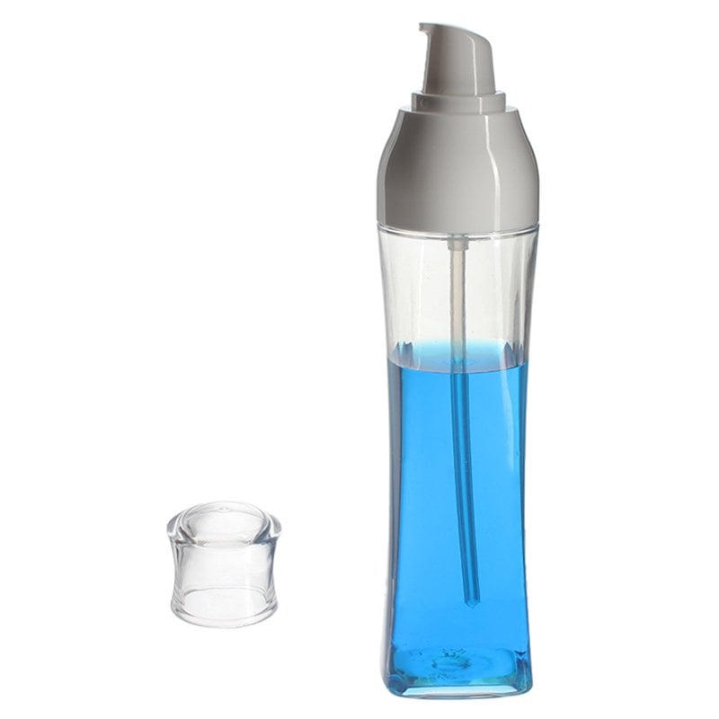 150ml/5oz Clear Square PET Plastic Bottle with 24/410 Neck - Image 2