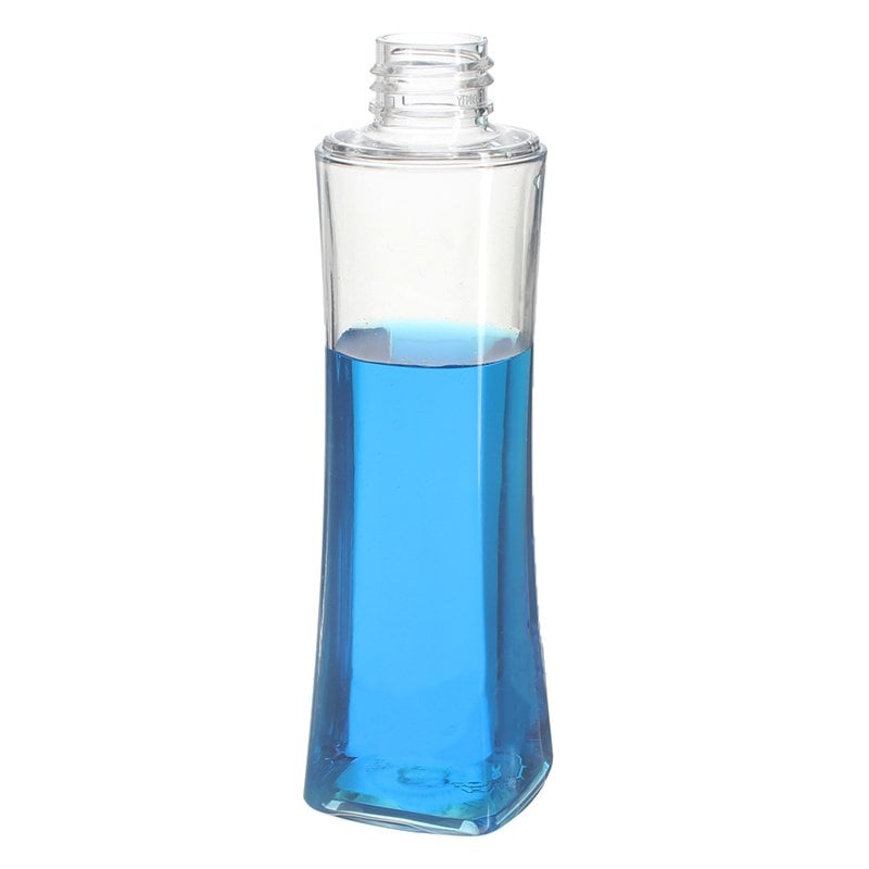 150ml/5oz Clear Square PET Plastic Bottle with 24/410 Neck - Image 3