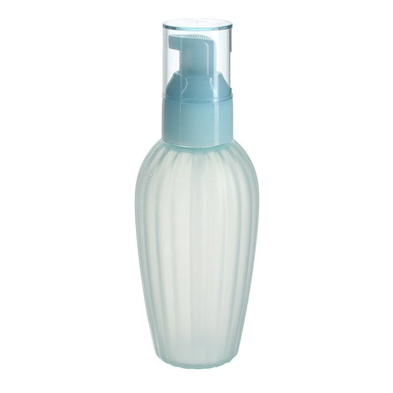 150ml/5oz Clear Blue PET Plastic Round Bottle with 24/410 Neck
