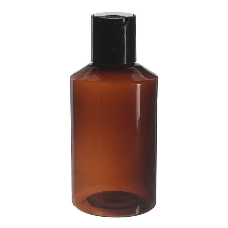 150ml/5oz Amber PET Plastic Modern Round Bottle with 24/410 Neck - Image 4