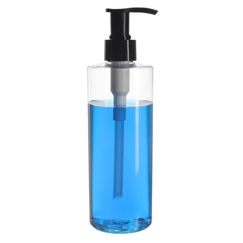 300ml/10oz Clear Cylinder PET Plastic Bottle with 24/410 Neck - Image 2