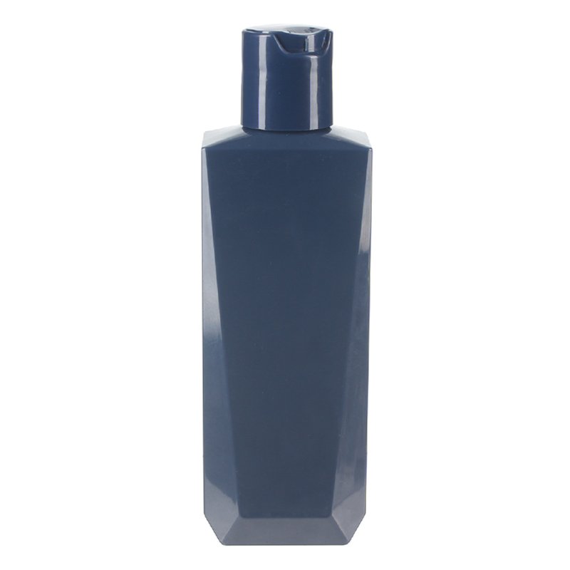 150ml/5oz Blue PETG Plastic Square Bottle with 24/410 Neck