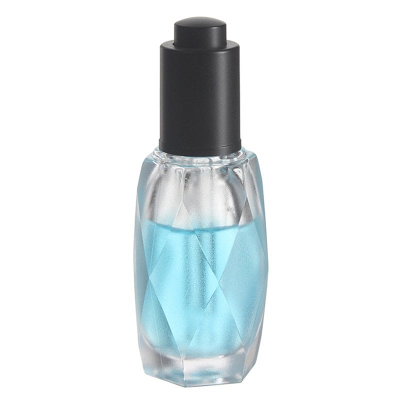 15ml Clear Extra Thick Polygonal PETG Plastic Button Dropper Bottle with 13/410 Neck