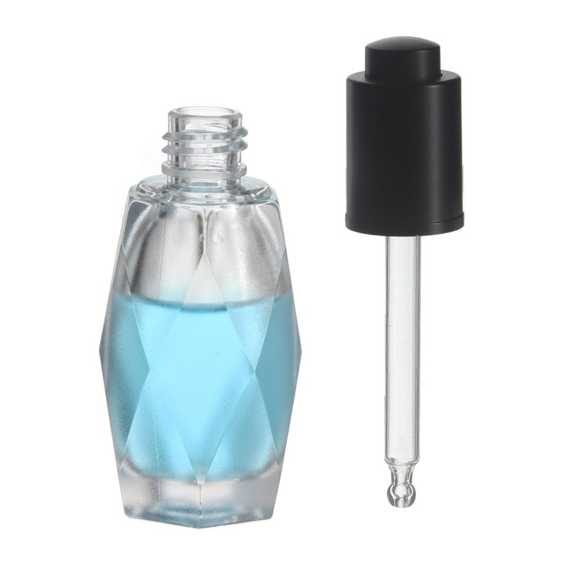 15ml Clear Extra Thick Polygonal PETG Plastic Button Dropper Bottle with 13/410 Neck - Image 2