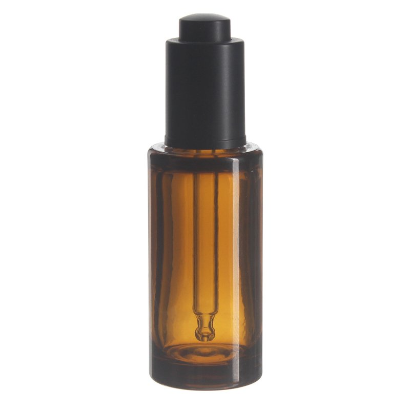 15ml Amber Extra Thick PETG Cylinder Plastic Button Dropper Bottle with 13/410 Neck