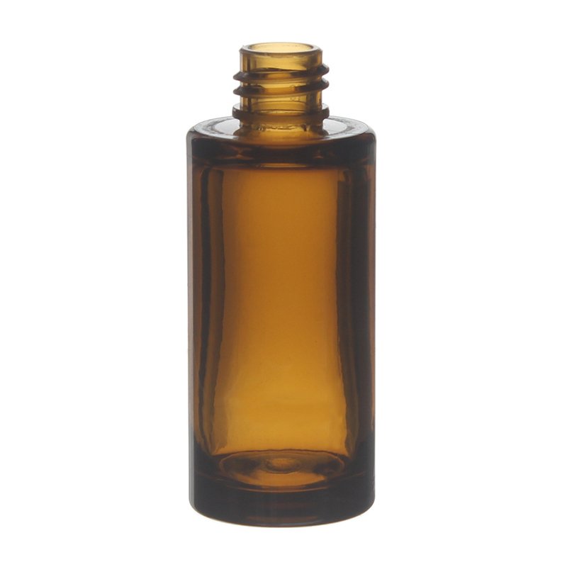 15ml Amber Extra Thick PETG Cylinder Plastic Button Dropper Bottle with 13/410 Neck - Image 3