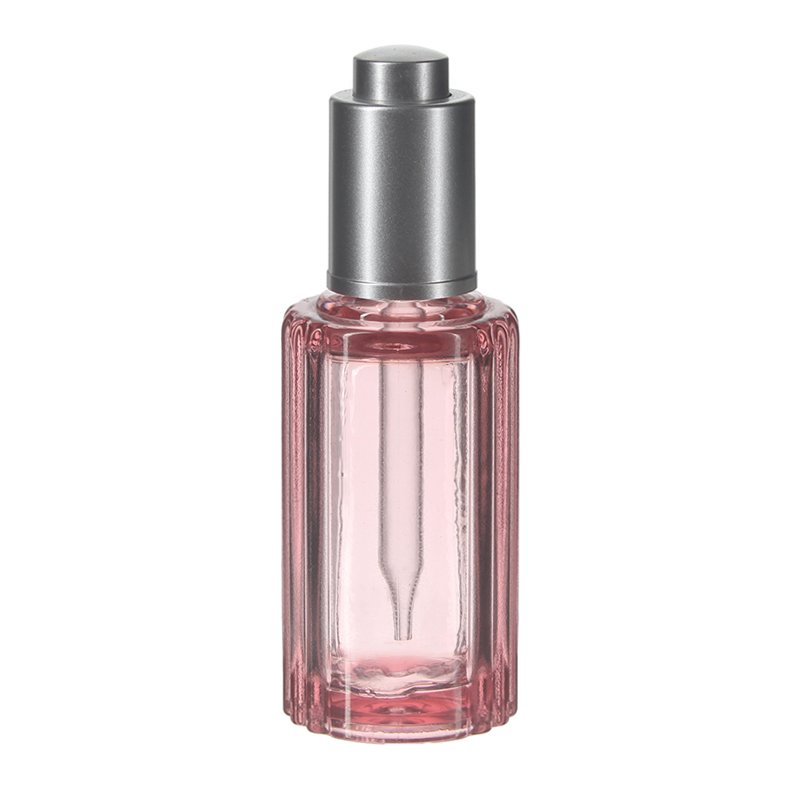 15ml Clear Pink Extra Thick Cylinder PETG Plastic Dropper Bottle with 13/410 Neck - Image 3