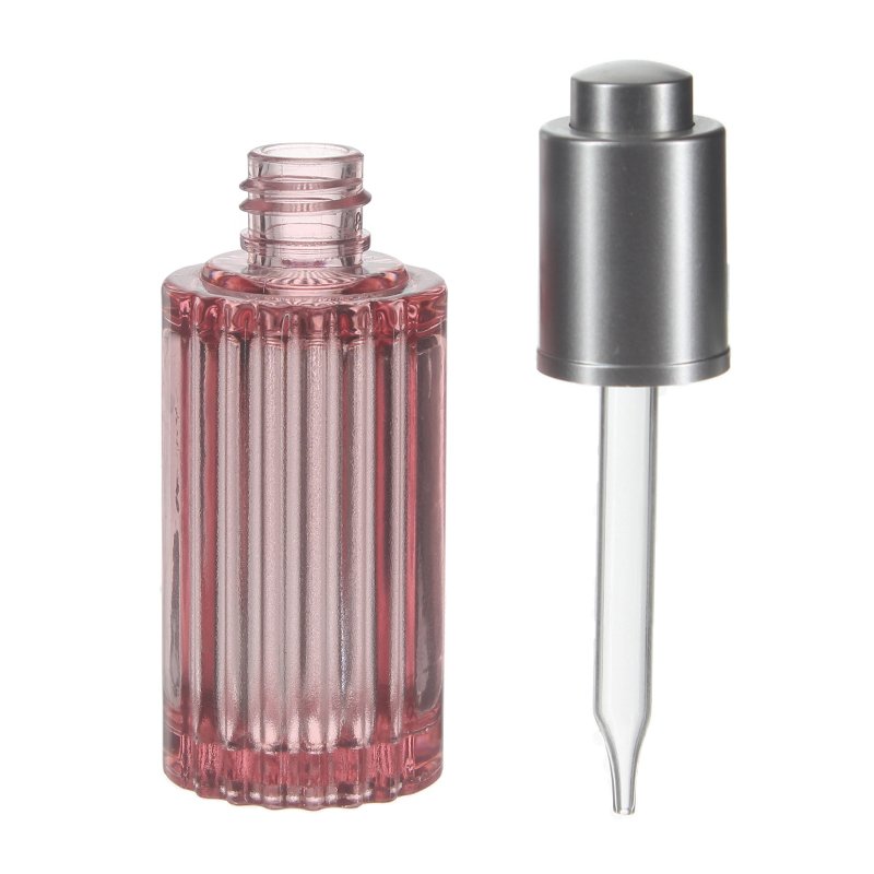 15ml Clear Pink Extra Thick Cylinder PETG Plastic Dropper Bottle with 13/410 Neck - Image 2