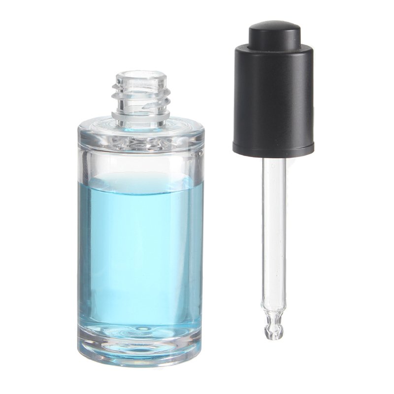 15ml Clear Extra Thick Cylinder PETG Plastic Button Dropper Bottle with 13/410 Neck - Image 2