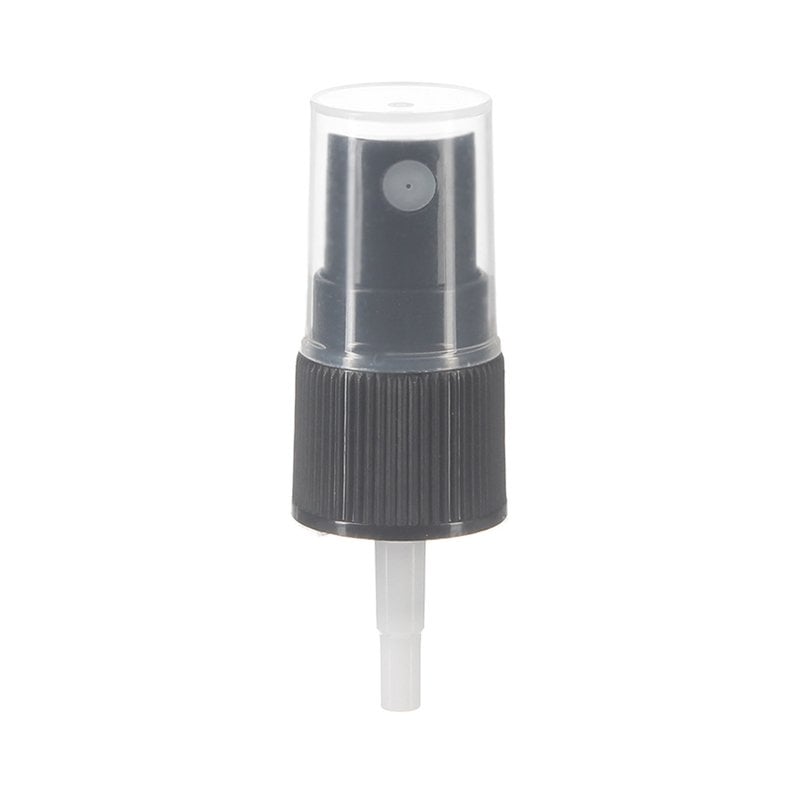 Black Fine Mist Sprayer Ribbed 18/410