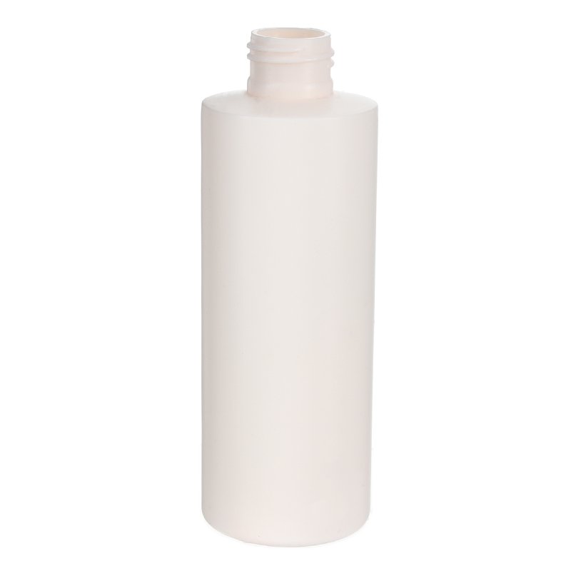 180ml/6oz White Cylinder HDPE Plastic Bottle with 24/410 Neck