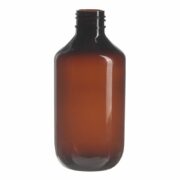 200ml Amber PET Plastic Modern Round Bottle with 24/410 Neck