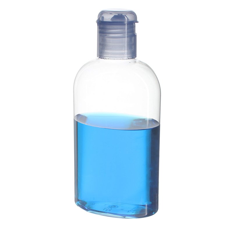200ml Clear Oval PET Plastic Bottle with 24/415 Neck - Image 2