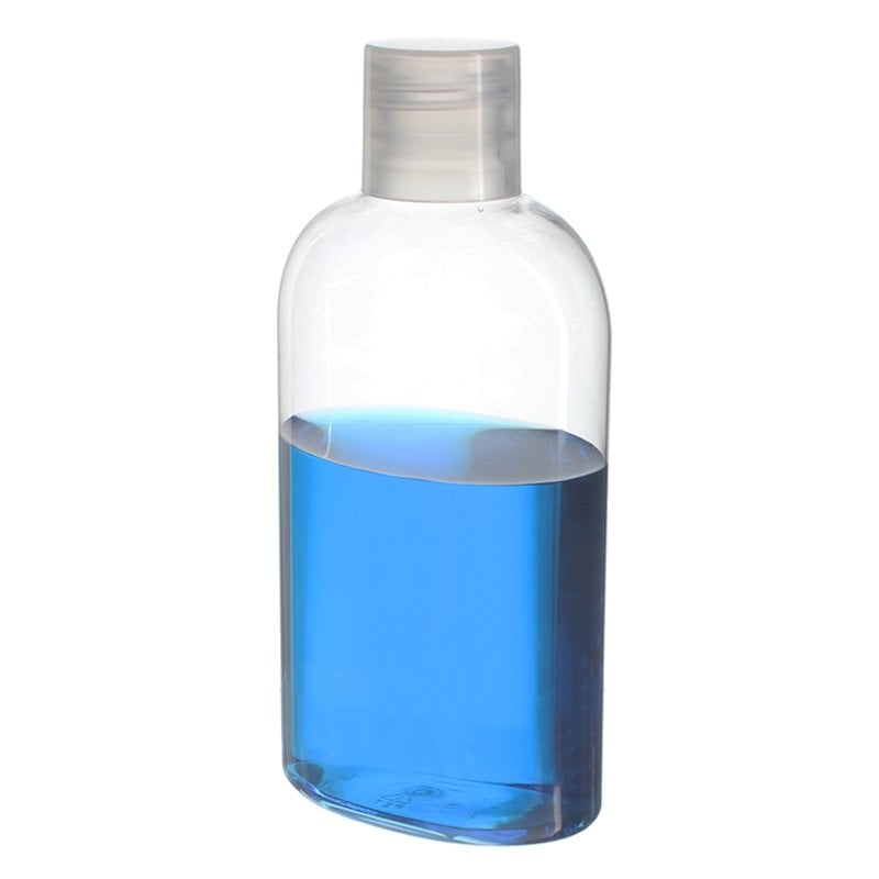 200ml Clear Oval PET Plastic Bottle with 24/415 Neck - Image 3