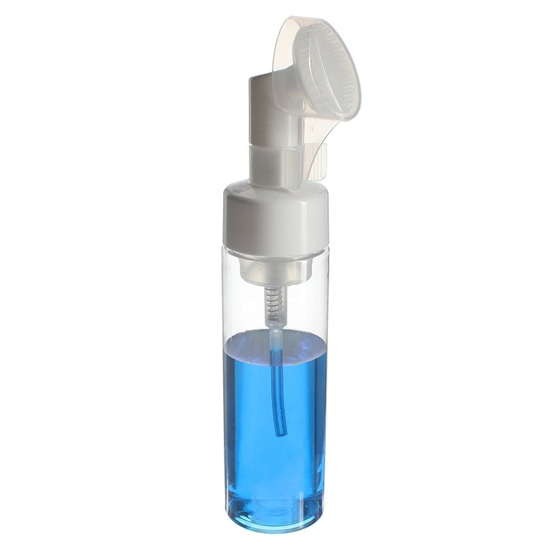 Facial Foam Bottle 200ml, PET, Clear, Cylinder Round, 42mm