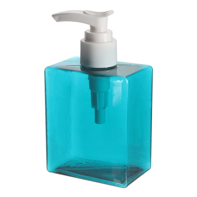 200ml Clear Blue Square PETG Plastic Bottle with 24/410 Neck - Image 4