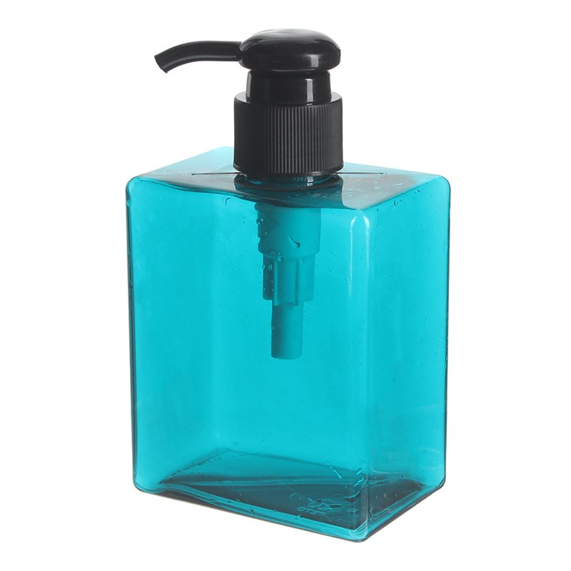 200ml Clear Blue Square PETG Plastic Bottle with 24/410 Neck - Image 3