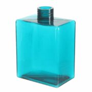 200ml Clear Blue Square PETG Plastic Bottle with 24/410 Neck