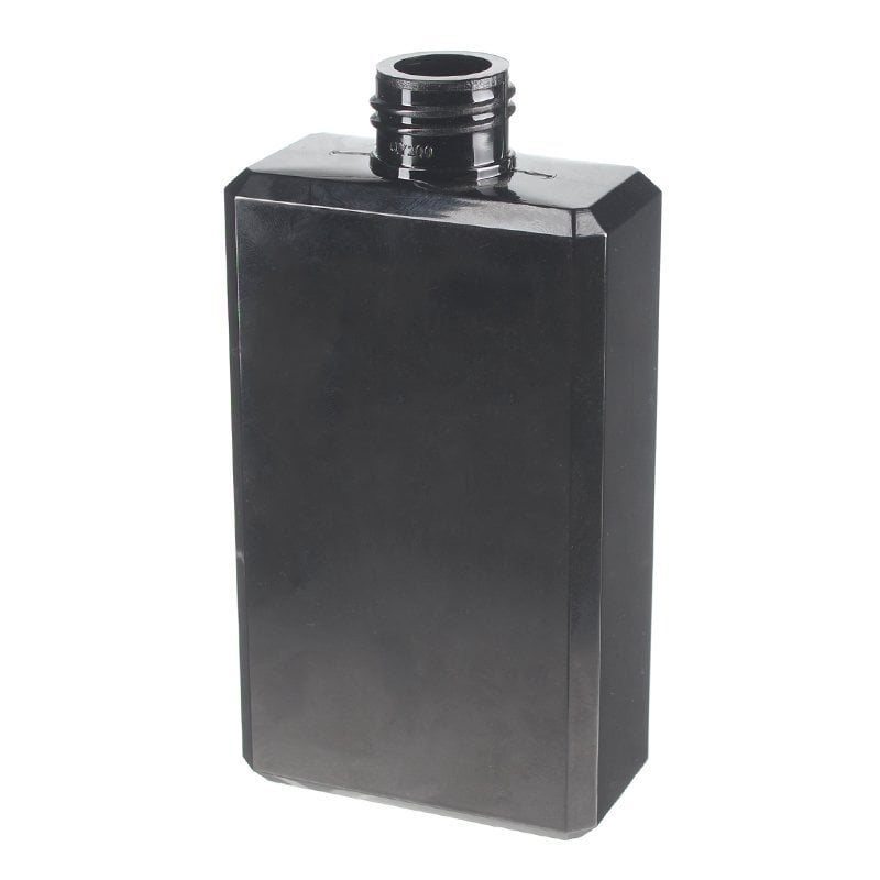200ml Black Square PETG Plastic Bottle with 24/410 Neck