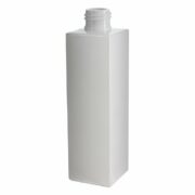 200ml White Square PETG Plastic Bottle with 24/410 Neck