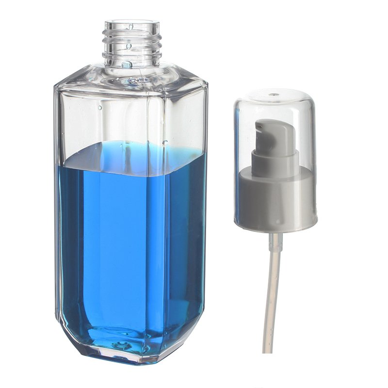 200ml Clea Extra Thick Square PETG Plastic Pump Bottle with 24/410 Neck - Image 2