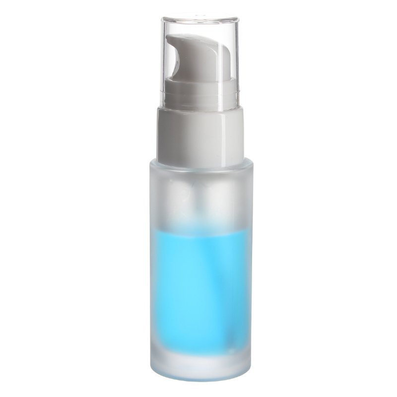 20ml Clear Frosted Extra Thick Cylinder PETG Plastic Pump Bottle with 20/410 Neck