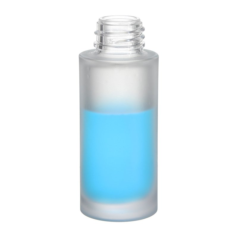 20ml Clear Frosted Extra Thick Cylinder PETG Plastic Pump Bottle with 20/410 Neck - Image 2