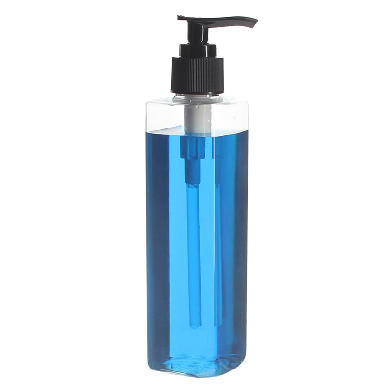 220ml Clear Square PET Plastic Bottle with 24/410 Neck - Image 2